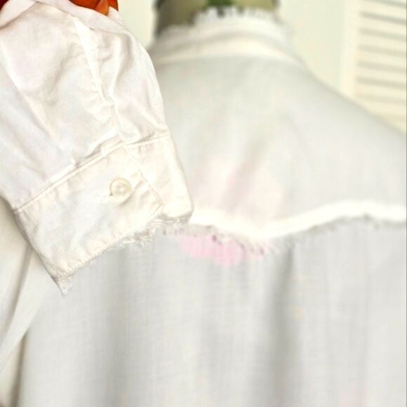 Cloth & Stone Womens long sleeves and frayed collar shirt - Picture 5 of 9